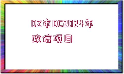 DZ市DC2024年政信項目